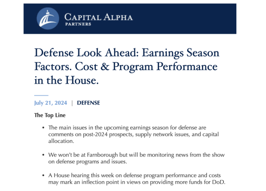 Defense & Aerospace Daily Podcast [Jul 23, 24] Byron Callan’s Week Ahead